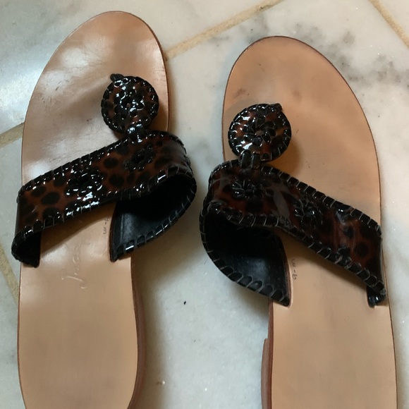 Jack Rogers tortoise print. Guc. - Picture 3 of 4